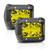 LED Pods, SWATOW 4x4 2Pcs 4 Inch 120W Amber LED Light Bar Quad Row Work Light Spot Flood Combo Off Road Lights Yellow Driving Fog Lights for Truck Jeep ATV UTV Boat, 2 Yrs Warranty