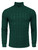 COOFANDY Men's Slim Fit Turtleneck Sweater Casual Twisted Knitted Pullover Sweaters Green