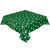 JasmineM St Patricks Day Lucky Shamrock Round/Square Tablecloth 60x60 Inch Spring Waterproof Table Cloth, Polyester Washable Table Covers for Dining Table, Parties, Camping Green White