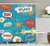 Ambesonne Superhero Shower Curtain by, Pop Art Style Comic Speech Bubbles Funny Humor Expressions Boom Splash Bang, Fabric Bathroom Decor Set with Hooks, 70 Inches, Blue Cream Red