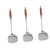 Zerodeko 3pcs Stainless Steel Cookware Kitchen Spatula Mixing Spatula Nonstick Pan Utensils Stainless Steel Spatula Wok Spatula Turner Spatula Wide Spatula Kitchen Utensils Bamboo