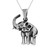 Sterling Silver Small Elephant Pendant Necklace, 18"