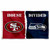 San Francisco 49ers and Seattle Seahawks House Divided Flag Rivalry Banner