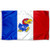 College Flags and Banners Co. Kansas Jayhawks 3 Panel Flag