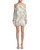 BCBGeneration Women's Ruffle Surplice A-LINE Dress, Whisper White/Multi, L