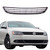 CarPartsDepot Front Bumper Lower Grille Grill Black Plastic Compatible for 2011-2014 Jetta Fits 5C6853671RYP VW1036120