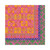 Caspari Frida Paper Luncheon Napkins in Fuchsia & Orange - Four Packs of 20