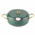 Frying Pot, Stainless Steel Fryer Cooking with Thermometer Japanese Fryer Pan for Induction Cooker Deep Green