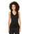 Michael Stars Maya V-Neck Wide Binding Tank Black One Size (US 0-12)