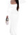 Sexy Maxi Dress for Women Summer Bodycon Long Sleeve Ribbed Cocktail Club Maxi Birthday Dresses White S