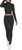 Calvin Klein Performance Women's Mock Neck Ponte Long Sleeve Fitted Crop Top, Black