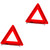 2pcs Triangle Warning Light Triangle Warning Sign Emergency Warning Sign Emblems Roadside Emergency Lighting Device Led Slow Moving Vehicle Triangle Car Stop Sign Shine