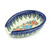 Polish Pottery Spoon Rest 5-inch (Corn Flower Butterfly) UNIKAT