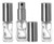 Riverrun Perfume/Cologne Atomizer Empty Refillable Glass Bottle Fine Mist Sprayer 1/6 oz 5ml (Set of 10 - Silver)