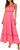 BIRW Summer Dresses for Women 2024 Casual Spaghetti Straps Smocked Tiered Flowy Loose A Line Midi Striped Dress Beach Vacation Sundresses Pink Medium