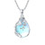 ConBo Teardrop Moonstone Necklace 925 Sterling Silver Filigree Teardrop Pendant Necklace Moonstone Leaves Pendant Necklace Moonstone Jewelry Gifts for Women Teen Girl