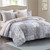 Whale Flotilla 3-Piece Queen Comforter Set, Soft Reversible Full Size Bedding Comforter Sets, Patchwork Printed Down Alternative Comforter Duvet for All Seasons, Grey