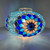 Mosaic Lamps Replacement Globes and Fixtures, Turkish Turkish Moroccan Mosaic Table Lamp with US Plug & Socket, Swan Neck Handmade Desk Bedside Table Night Lamp Moon Tiffany Lamp Light (Evil Eye)