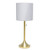 212 Main Gold Tapered Table Lamp with Polka Dot Fabric Drum Shade