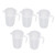 PRETYZOOM 5pcs Measuring Cup Measure Cup Clear Tumbler Kitchen Cup Scale Measuring Jug Kitchen Baking Tools Measuring Container Measuring Spoon Pp re-usable
