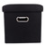 Levemolo Storage Stool Footstool Storage Toy Storage Organizer Foot Rest Stool Bench Bin Organizer Footrest Stool Black Square Storage Bench Storage Basket Fold