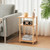 Apicizon 3 Tier End Table, Boho Side Table with Storage Shelf, Nightstand Bedside Table for Small Spaces, Bedroom, Living Room, Entryway, Farmhouse, Easy Assembly, Natural