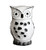ACK Tuscany Cute Black and White Owl Ceramic Cookie Jar, 81676