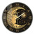 Timethink 15'' Golden Crescent Moon and Sun Wall Clock, Sun and Moon Clock Wall Decor Mandala Vintage Decorative Silent Non Ticking Battery Operated Astrology Boho Wall Clock for Living Room Bedroom