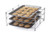 Betty Crocker Tier Insert with 3 Non-Stick Cookie Sheets Baking Rack, One Size, Charcoal and Chrome