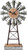 Galvanized Windmill Table Clock on Stand,Vintage Desk and Shelf Clock,Decorative Farmhouse Kitchen Clock Mantel Clock,Rustic Windmill Decor