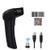 2D Wireless QR Barcode Scanner,Alacrity 1D and 2D Barcode Scanner (2-in-1 2.4GHz Wireless & USB 2.0 Wired) Handheld Bar Code Reader with USB Dongle and Cable Black