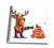 3dRose Cute Cool Colorful Moose Using Leaf Blower Blower Fall Leaves - Drawing Books (db-385340-2)