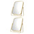 FRCOLOR 2pcs Desktop Vanity Mirror Standing Makeup Mirror Table Make up Mirror Tabletop Mirror Gold Vanity