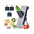 HOUKAI Slicer Kitchen, for Potatoes,Vegetable,Meat,Onions Standup Mandolin, Mandoline Julienne Slicer with Container, Thickness Adjuster Multi Blades