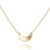 MAEMAE Half Moon Crescent Charm Necklace, 14k Gold Filled Dainty Chain, 16"+2" Extender