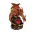 ICE ARMOR 8" H LED Maroon Double Headed Dragon Figurine Statue