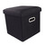 Veemoon Storage Stool Cube Storage Bin with Storage Black Storage Cube Foldable Cube Storage Bench Collapsible Foot Rest Stool Clothing Step Stool