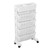 Zerone Movable Bookshelf, Rotatable and Removable Storage Organizer Shelf Practical Rolling Organization Shelf for Study Conference Room Home Living Room Use (5 Layer)