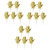Abaodam 15 Pcs Cuttings Artificial Christmas Leaves Glitter Berry Stems Glitter Christmas Floral Picks Christmas Berry Stems Christmas Picks and Sprays Plastic Christmas Tree Gold Powder