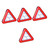 Gatuida 4pcs Warning Sign Car Safety Equipment Emergency Triangle Cars Safety Reflective Triangles Reflective Road Triangles Roadside Reflective Triangles Road Warning Triangles