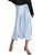 Zeagoo Satin Skirts for Women Trendy High Waist Skirt Elegant Midi Skirt Silk Light Blue Small