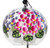 NIHON ICHIBAN Japanese Handmade Glass Wind Chime with Paintings of Hortensia Flowers in 3 Colors