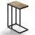 MAXTOWN C Shaped End Table, Small Side Table for Small Spaces?Couch Table for Living Room, Bedroom, Rustic Side Bed Table Snack Table, Walnut