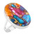 Turquoise Ring in Sterling Silver 925 Genuine Gemstones (8, Rainbow Spiny Turquoise)