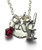 Microscope Hand Stamped Sterling Silver Initial Charm Necklace