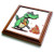 3dRose Cute Cool Colorful Alligator Using Leaf Blower Blower Fall Leaves - Trivets (trv-385343-1)