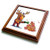 3dRose Cute Cool Colorful Moose Using Leaf Blower Blower Fall Leaves - Trivets (trv-385340-1)