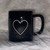 Rae Dunn HEART Mug Coffee cup - BLACK -Ceramic - 16 oz
