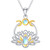 Flpruy Sterling Silver Lotus Moonstone Necklace for Women Lotus Sun Moon Pendant Necklace Spiritual Lotus Jewelry Mothers Day Birthday Gifts for Women Girls