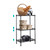 Doredo Small Wire Shelf, Adjustable 3 Shelf Storage Rack, 3 Tier Metal Shelf Wire Shelving Unit for Kitchen Bathroom Pantry Office, 200Lbs Capacity, 11.5" D x 16.5" W x 27" H, Black